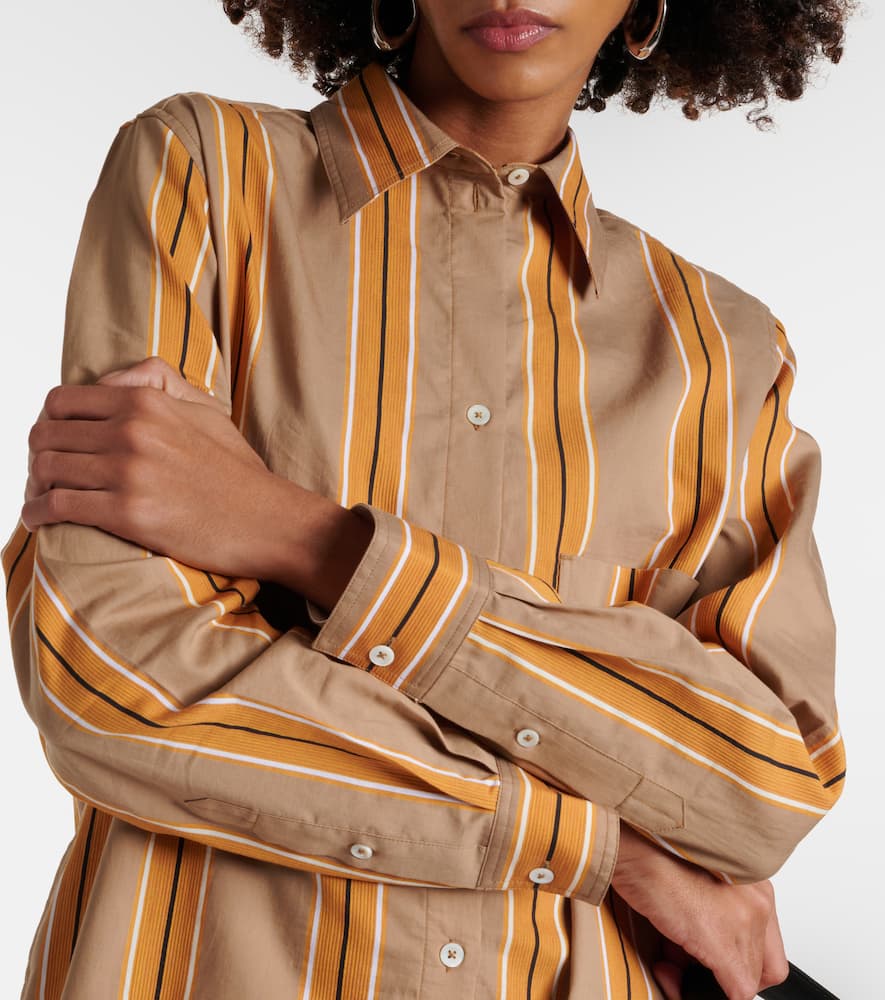 Toteme Jacquard striped cotton-blend shirt dress