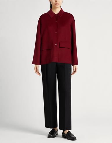 Paltò Woman Jacket Burgundy Size 4 Wool