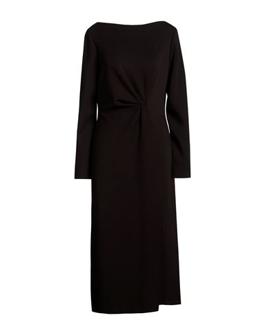 Woman Midi dress Black Size 10 Polyester, Viscose, Elastane
