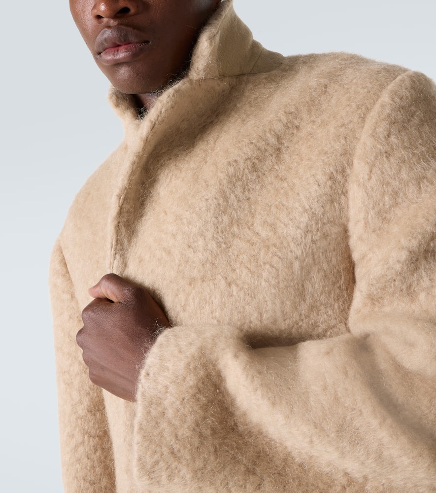 Mohair and wool coat