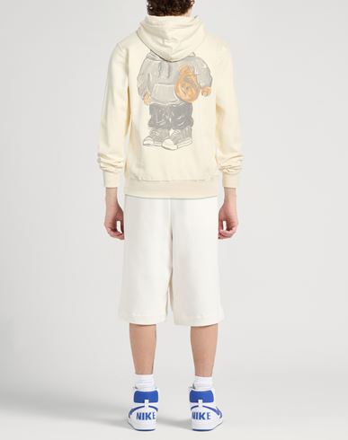 Man Sweatshirt Cream Size S Cotton