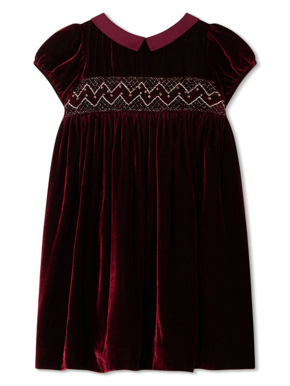Embroidered velvet dress