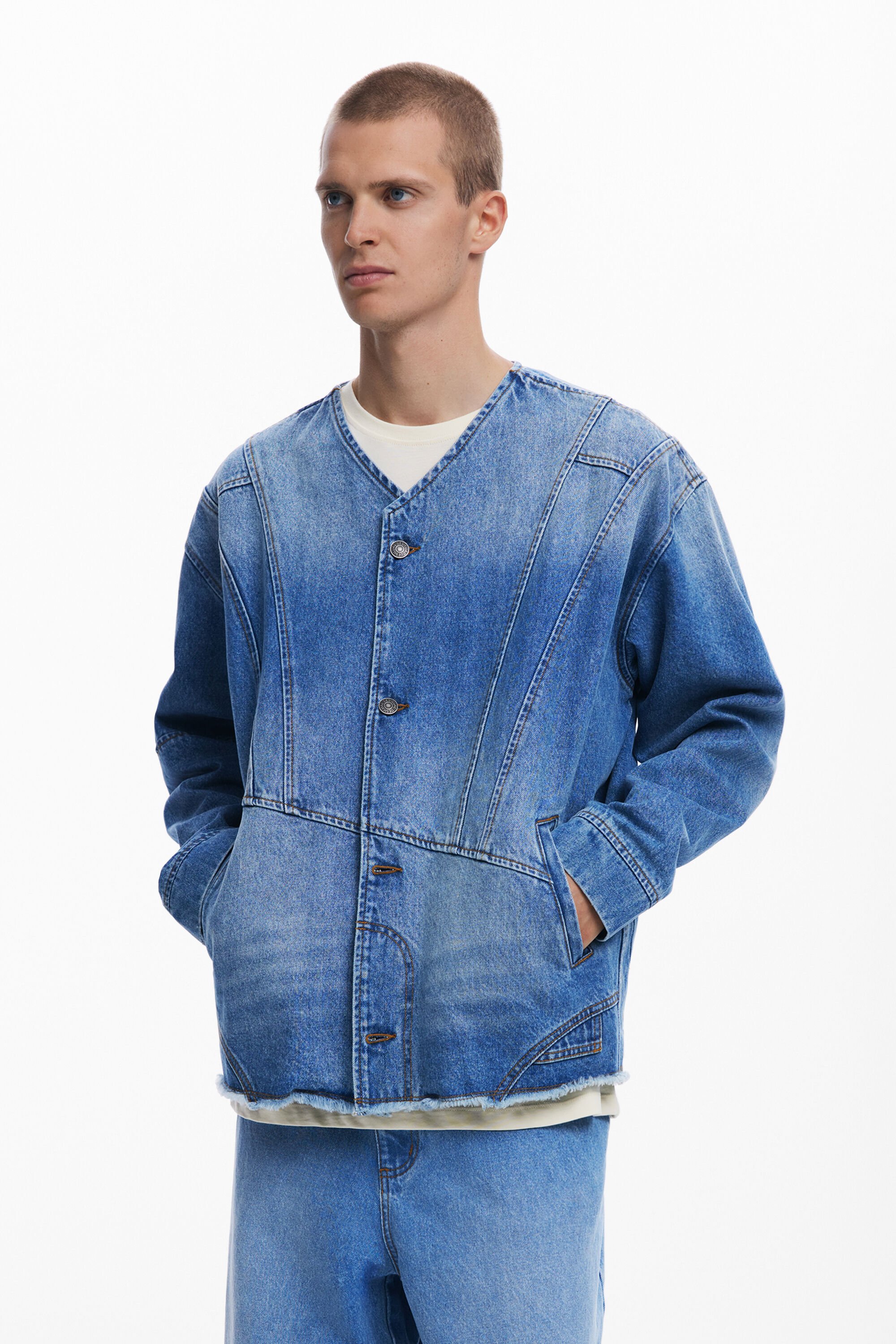 Patchwork denim jacket