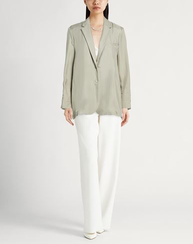 Chocolat Woman Blazer Sage green Size 2 Silk