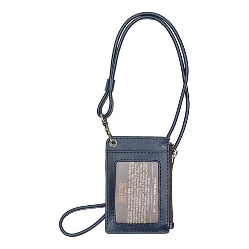 Viera Leather Card Case Lanyard