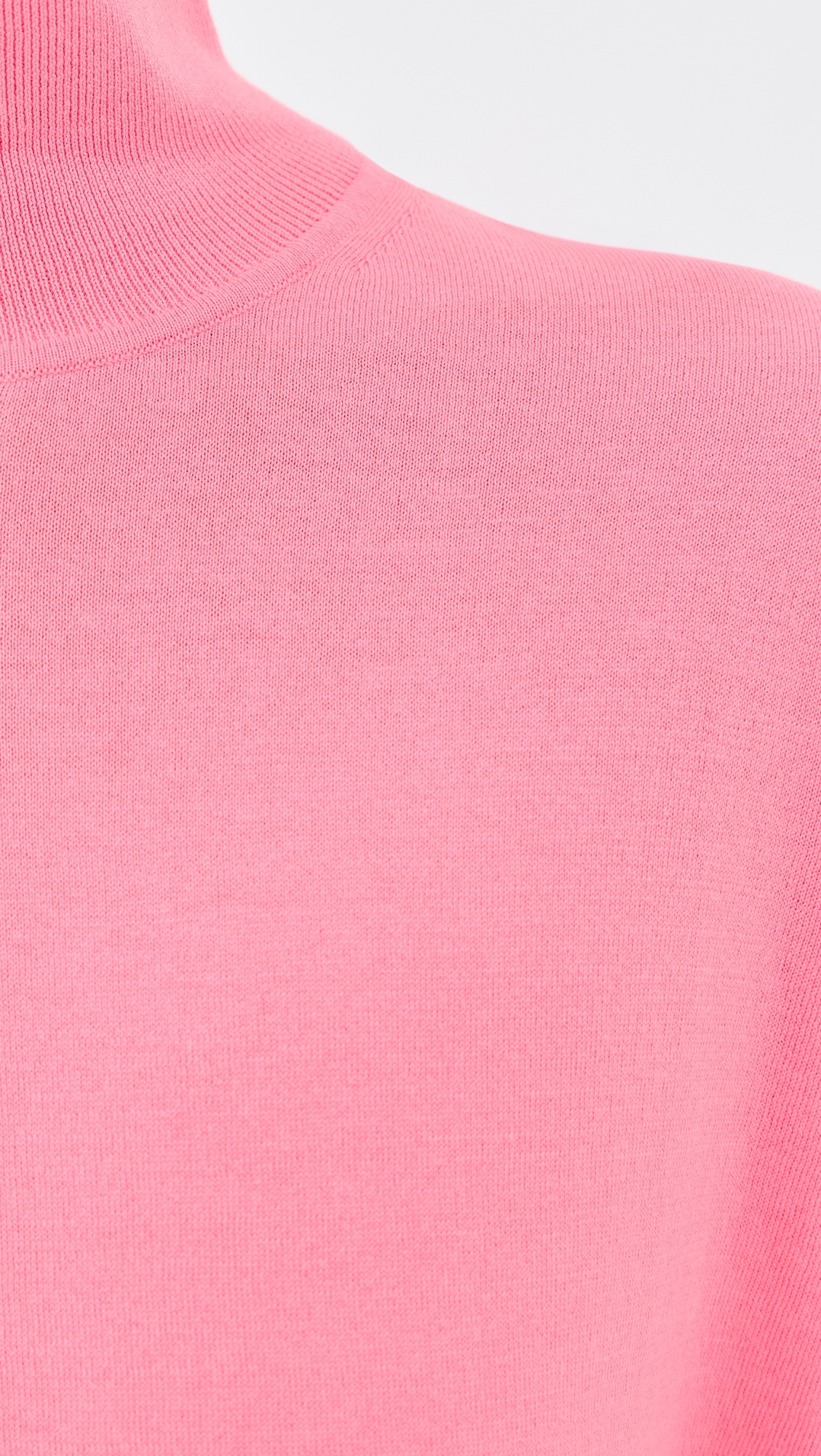 Super Fine Gauge Perfect Turtleneck Pullover Bubble Gum Pink