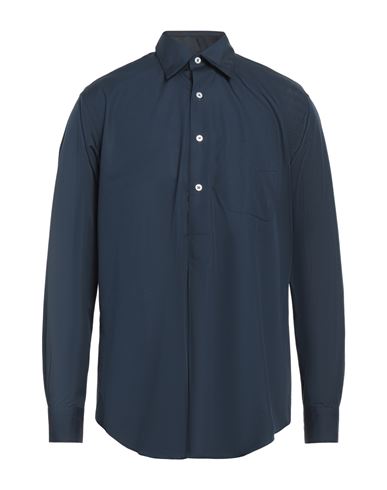 Man Shirt Midnight blue Size S Cotton
