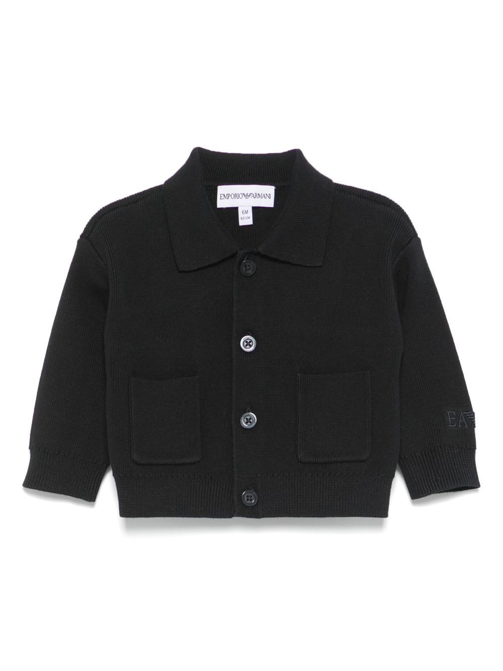 Logo-embroidered cardigan - Blue