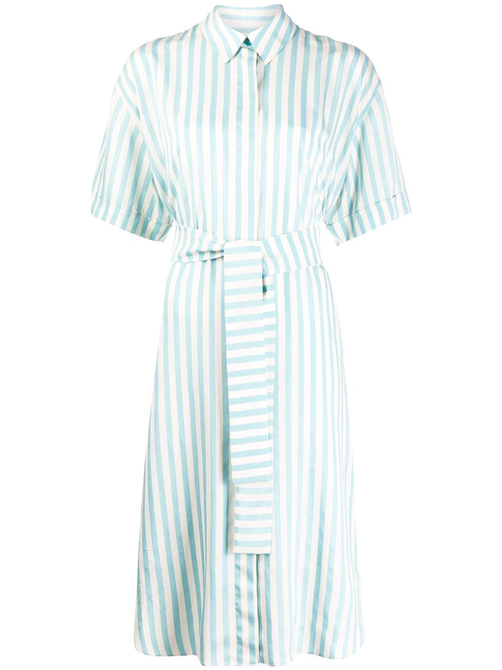 Striped shirt dress - Blue