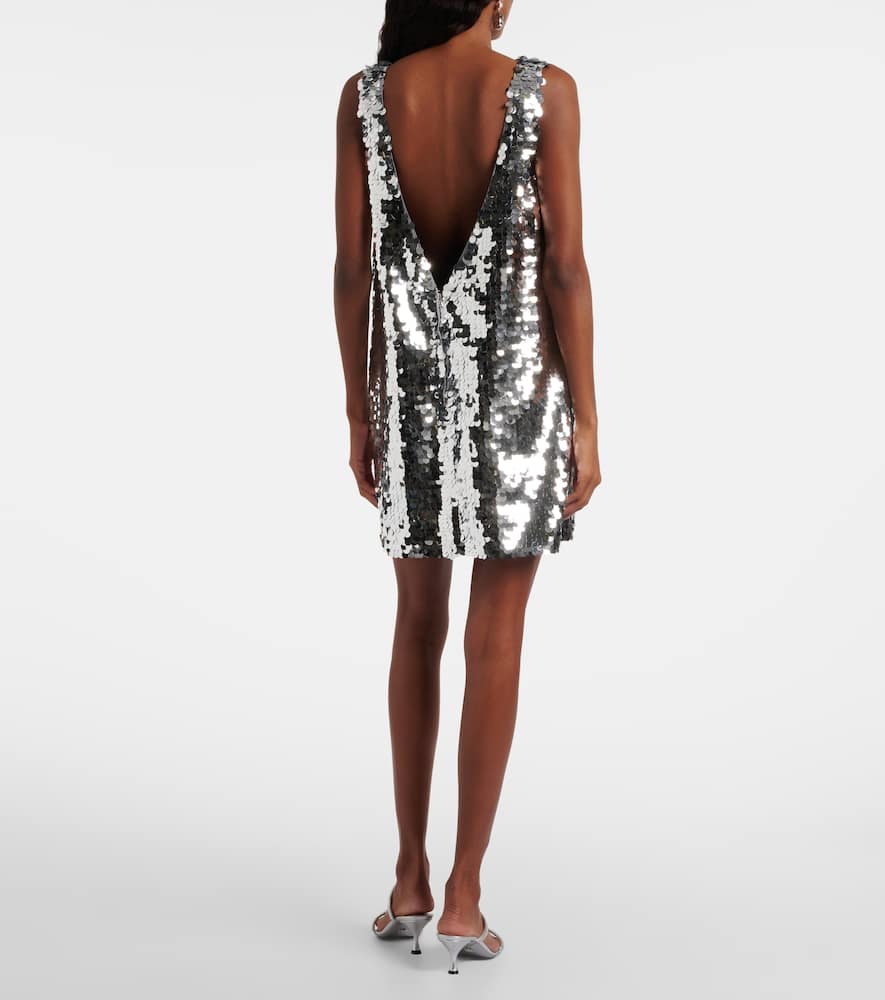 Sequined open-back minidress