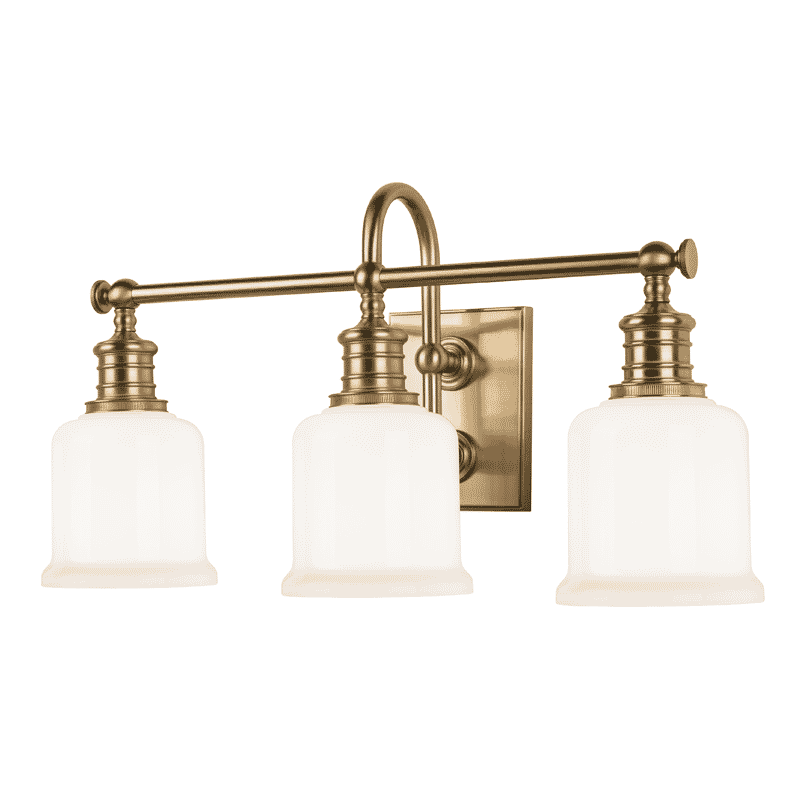 Keswick 3-Light 21" Bathroom Vanity Light in Aged Bra