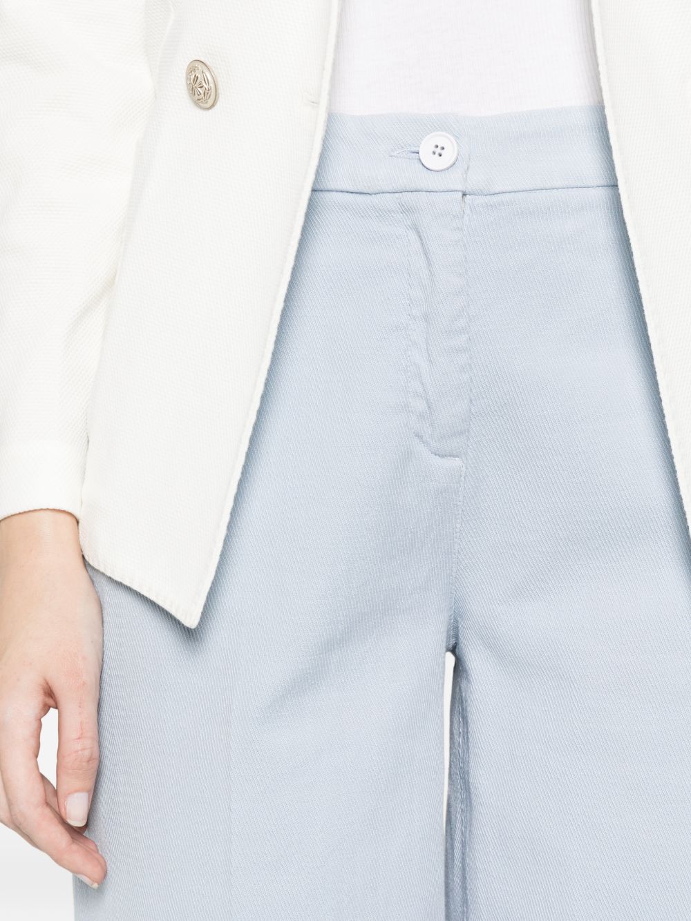 Via Masini 80 Cotton Wide Leg Trouser