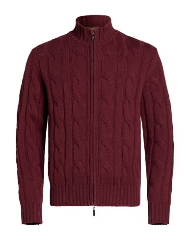 Man Cardigan Burgundy Size 42 Cashmere