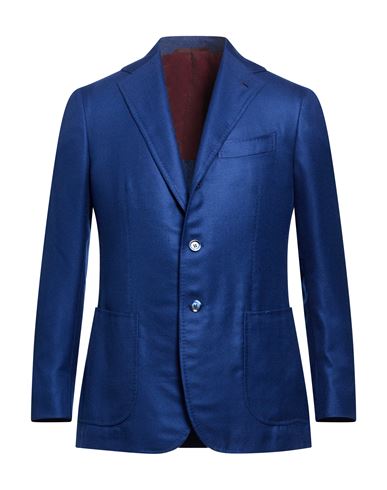 Man Blazer Blue Size 40 Cashmere, Silk