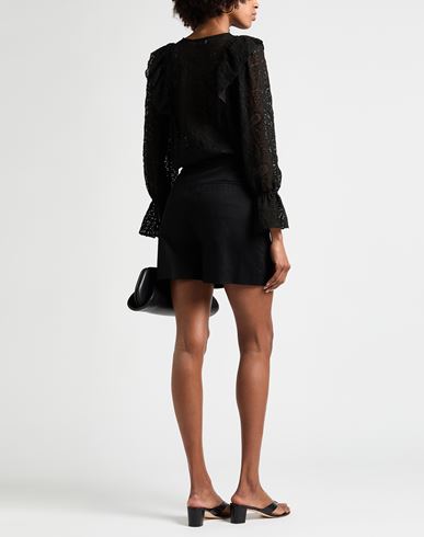 Woman Shirt Black Size 4 Cotton, Polyamide, Elastane