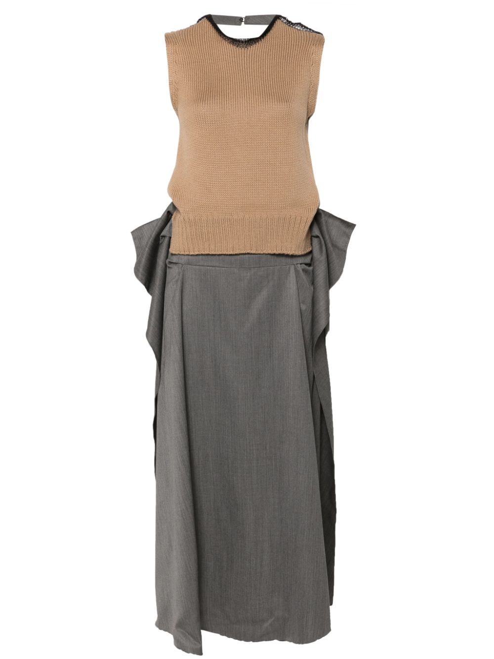 Draped midi dress - Grey