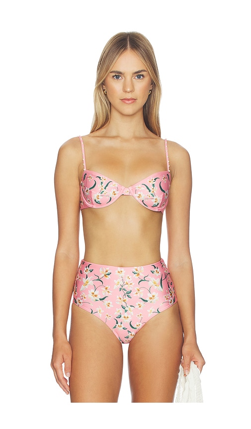 Agua by Agua Bendita Magdalena Bikini Top in Promesa - Pink. L also in M