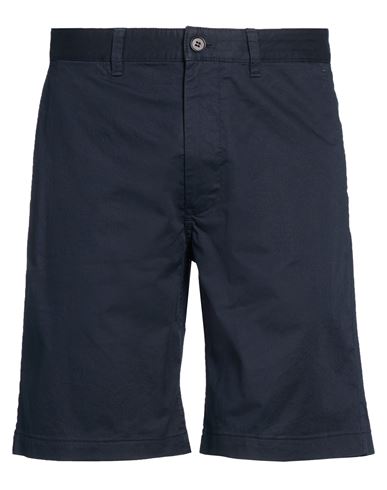 Man Shorts & Bermuda Shorts Navy Size 34 Cotton, Elastane