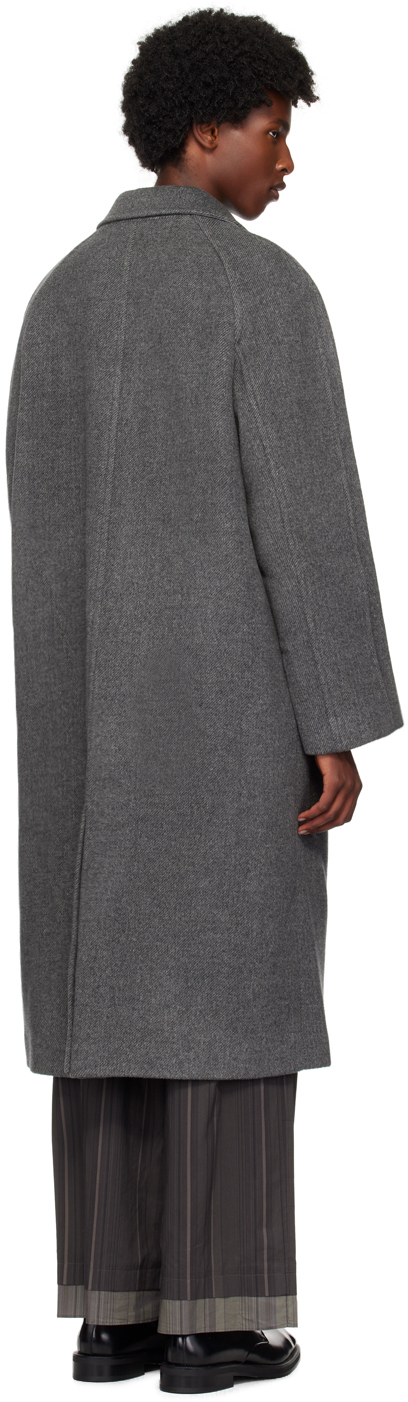 AMOMENTO Gray Raglan Long Coat