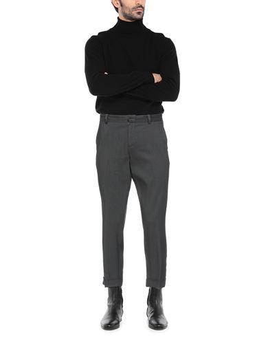 Man Pants Charcoal Size 36 Virgin Wool, Linen, Elastane