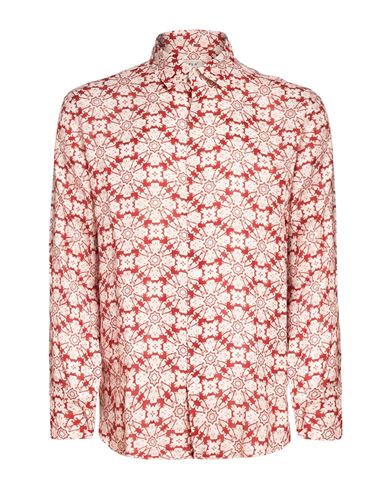 Man Shirt Red Size XL Linen