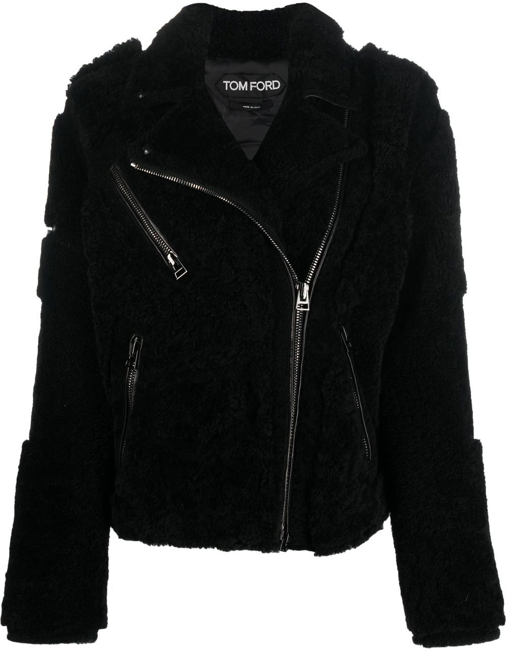 Shearling zipped jacket - Black