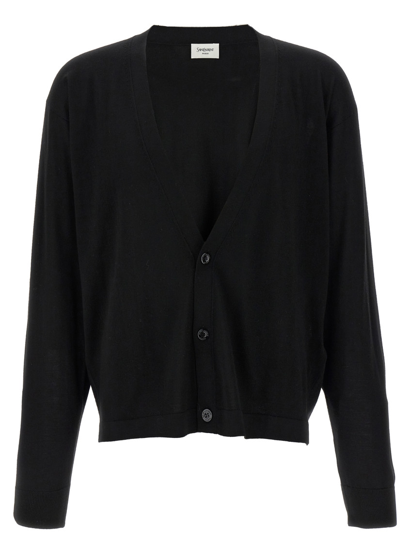 Black Wool Cardigan