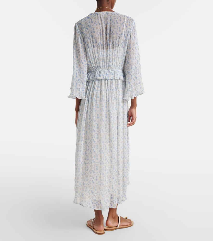 Aerin floral sheer maxi dress