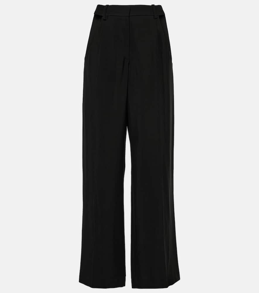 Cutout low-rise wide-leg pants
