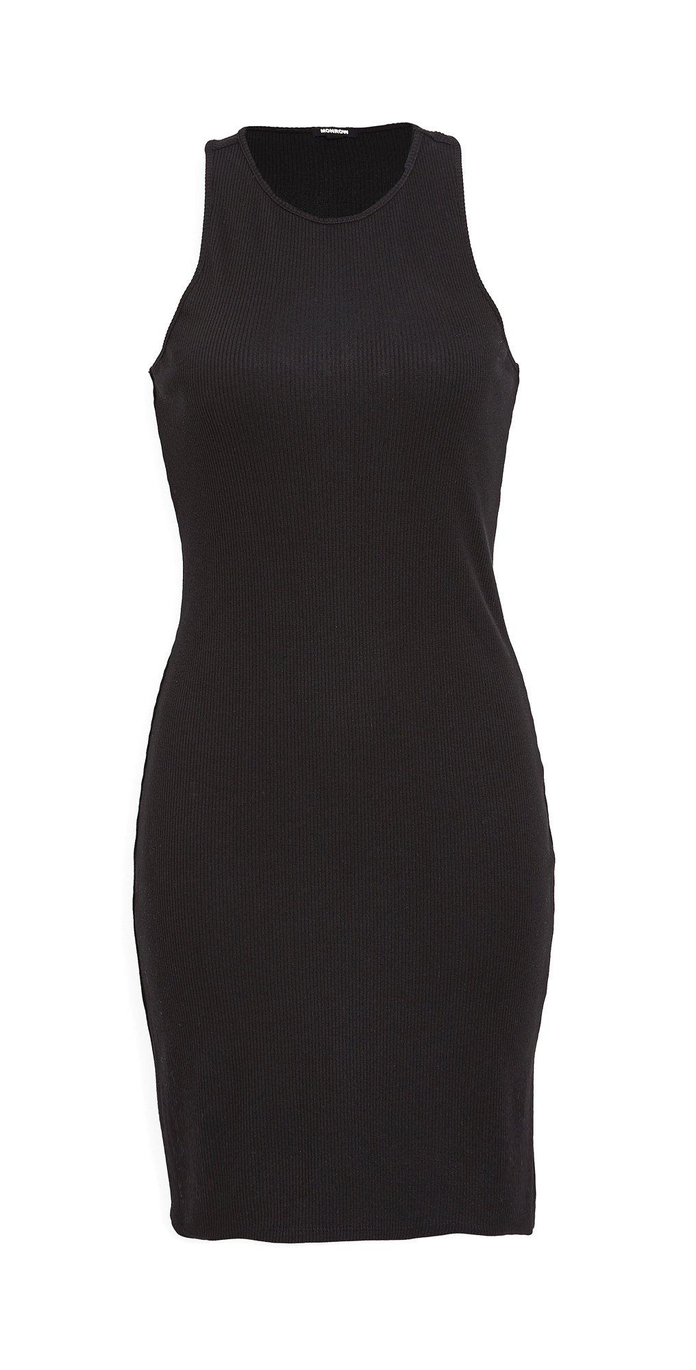 Rib Racer Tank Dress Black