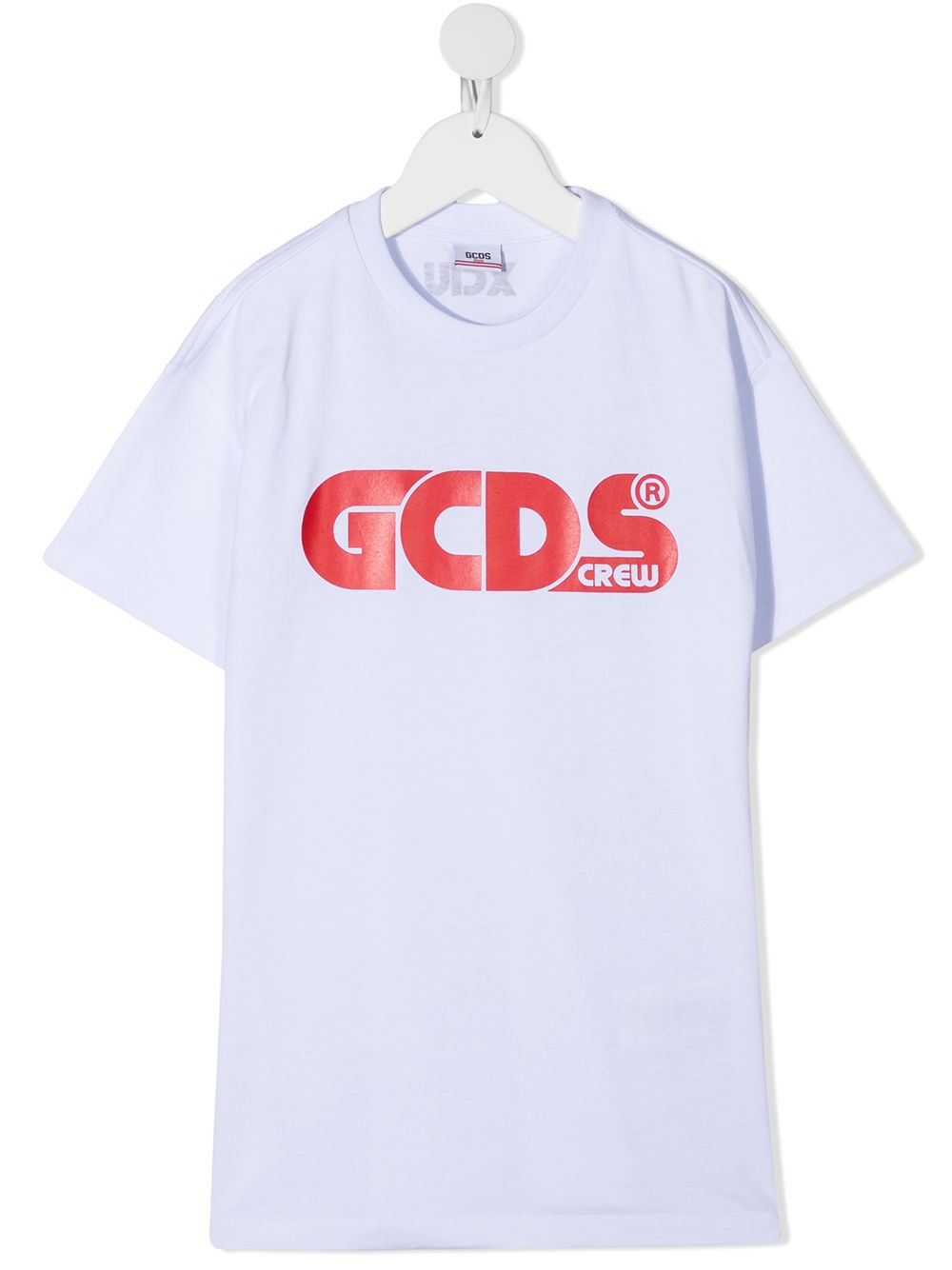 Gcds Kids logo print short-sleeved T-shirt dress - White