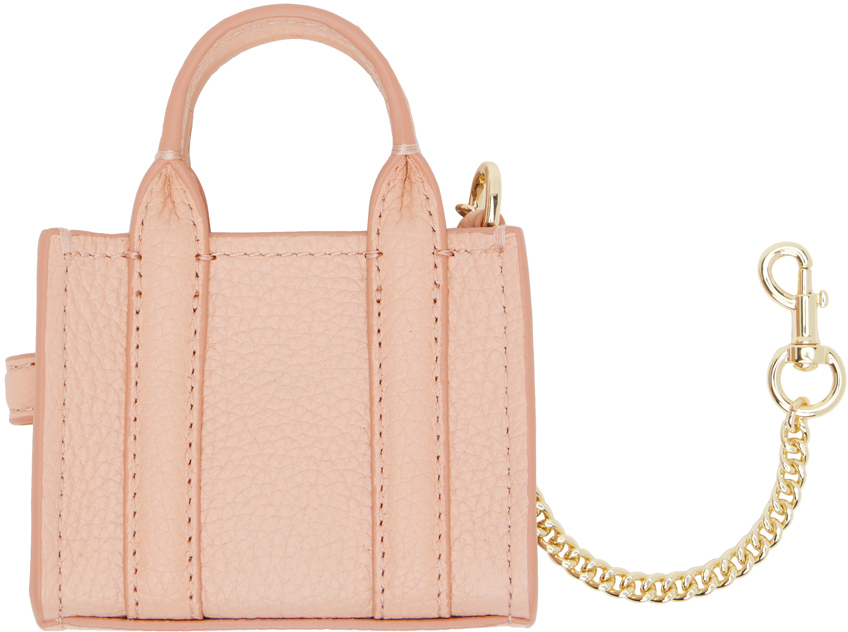 Marc Jacobs Silver & Pink 'The Nano Tote Bag Charm' Keychain