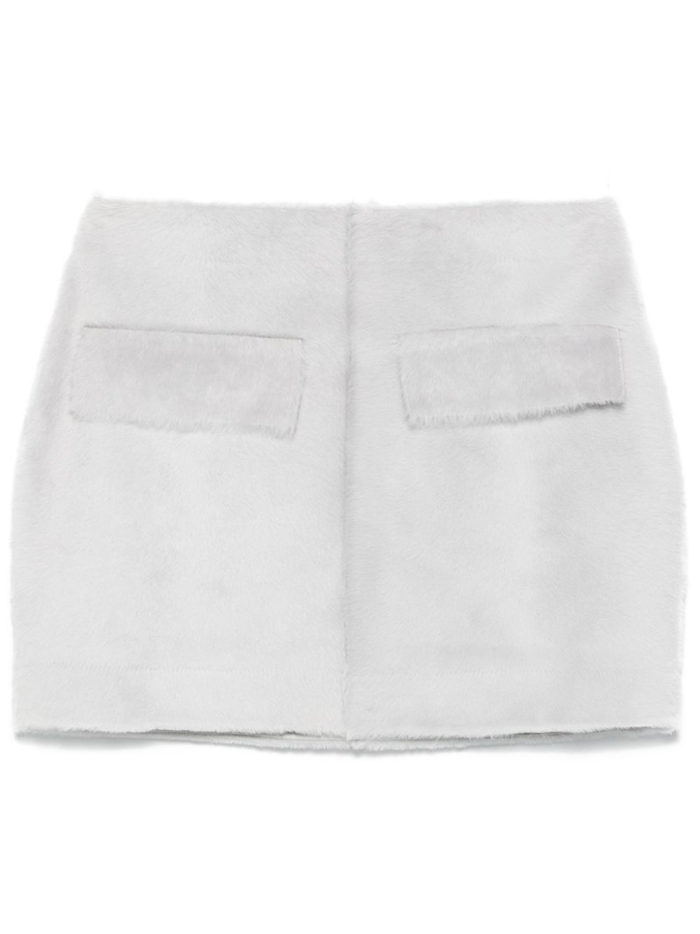 Shearling mini skirt - Grey