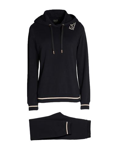 Woman Tracksuit Black Size XL Cotton, Elastane, Metallic fiber, Polyester