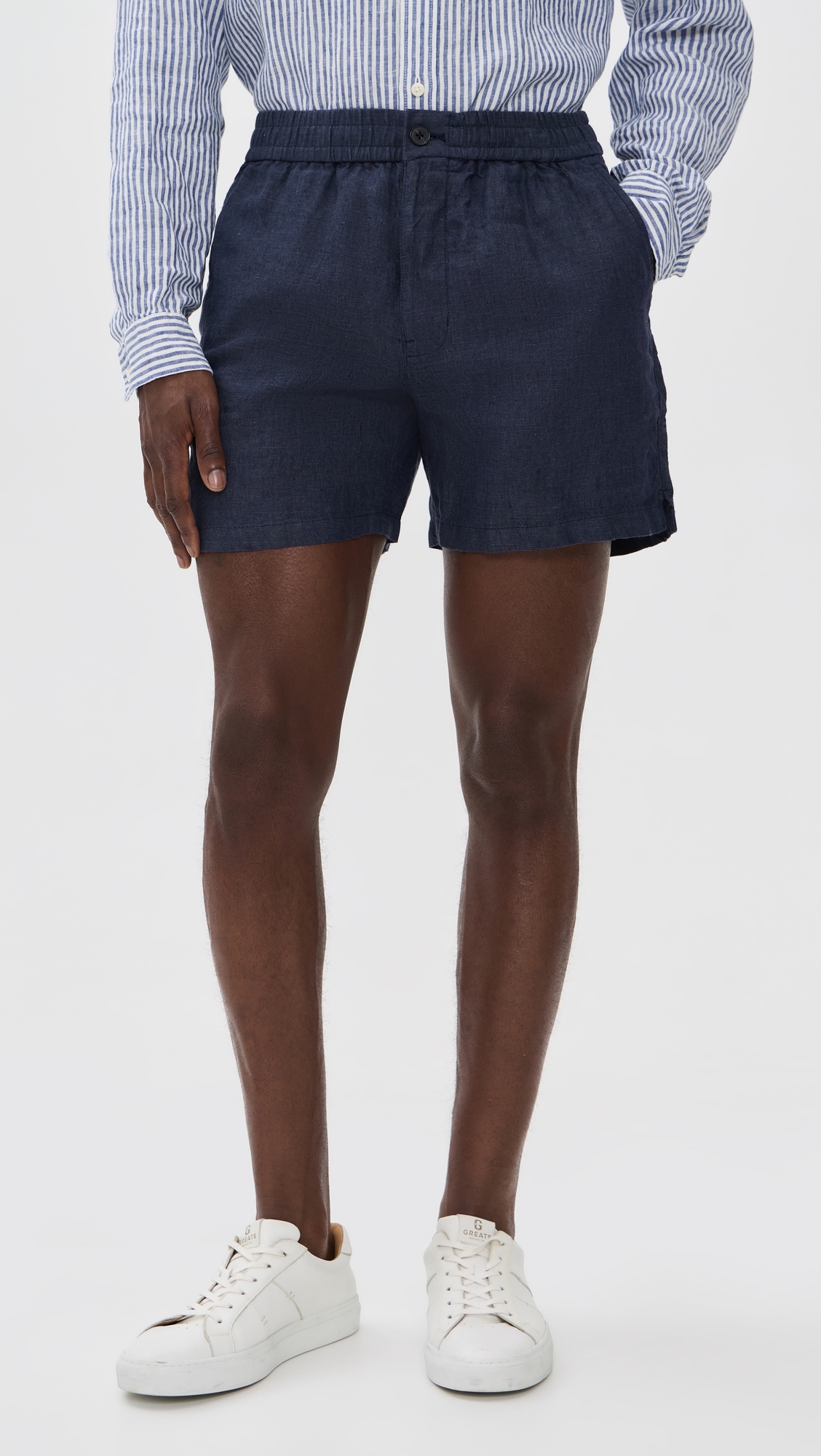 Everywear Linen Shorts 5 Dark Indigo