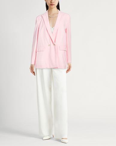 Woman Blazer Pink Size 4 Virgin Wool, Polyamide, Elastane
