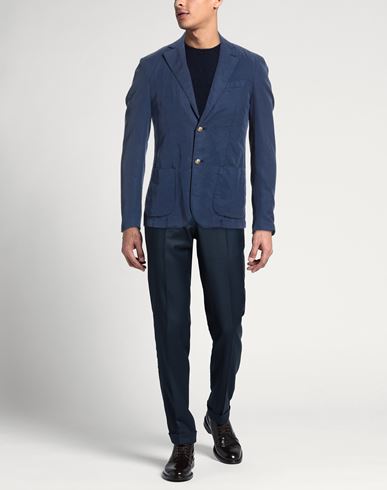 Man Blazer Navy Size 36 Cotton, Linen, Mohair wool