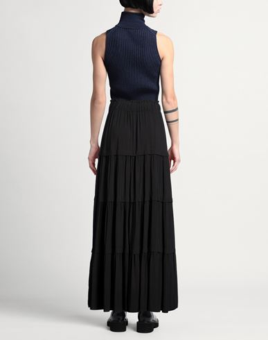 Woman Maxi skirt Black Size 10 Viscose