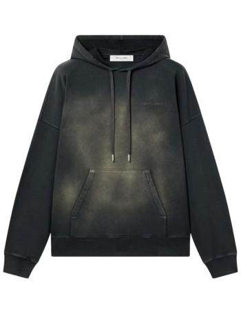 Mini Cotton Fleece Hoodie with Distressed Detailing
