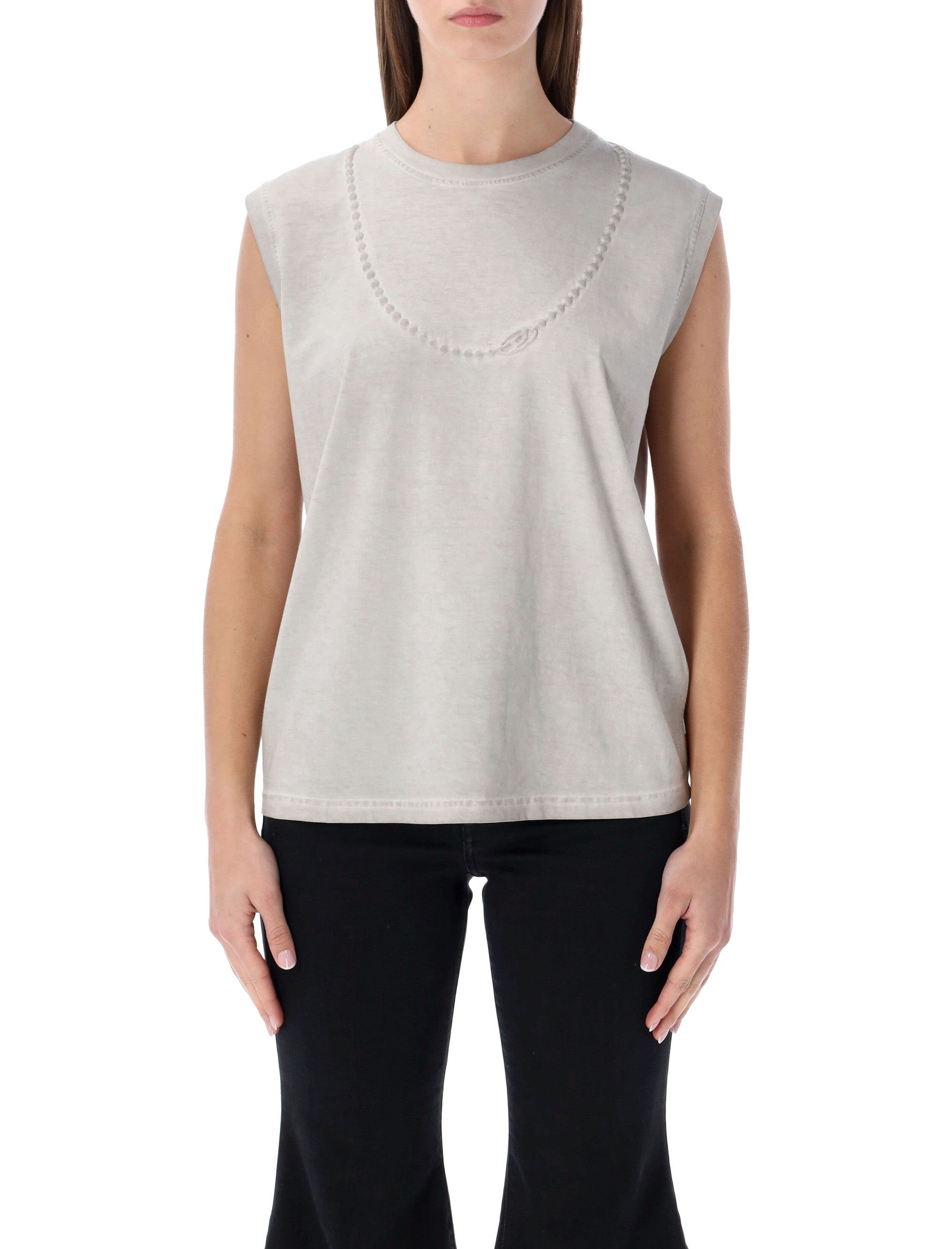 Sleeveless Organic Cotton T-Shirt - Size S