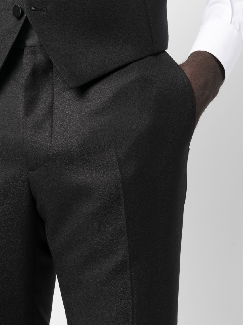 Black Single-breasted three-piece suit