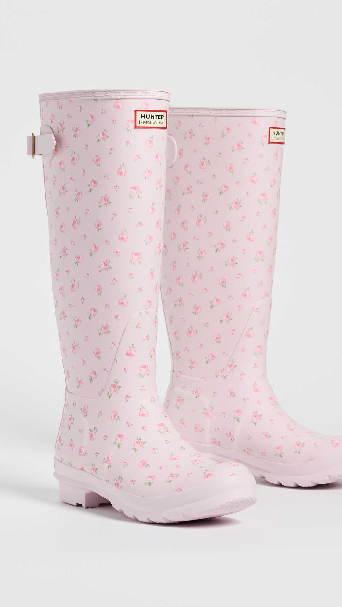 Hunter x LoveShackFancy Original Tall Back Adjustable Boots Light Pink 681