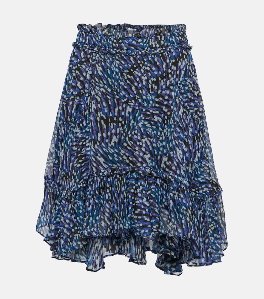 Marant Etoile Viera asymmetric printed mini skirt