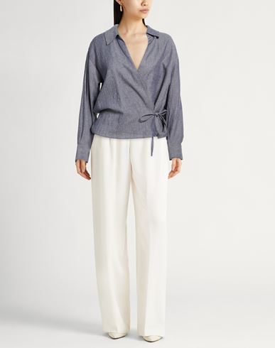 Woman Top Grey Size M Viscose, Linen, Polyamide