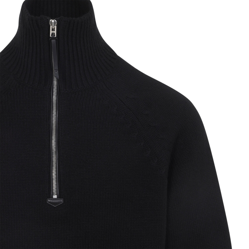 Black Half Zip Sweater