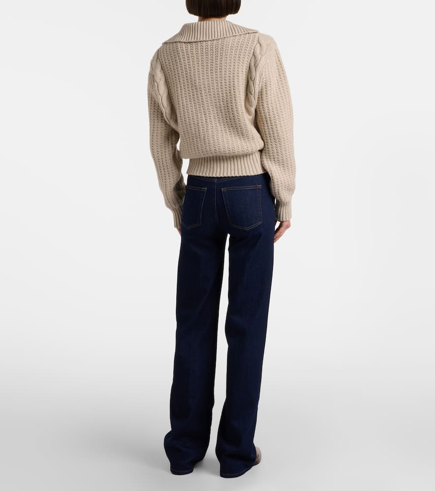 High-rise straight jeans