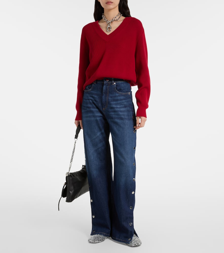 High-rise wide-leg jeans