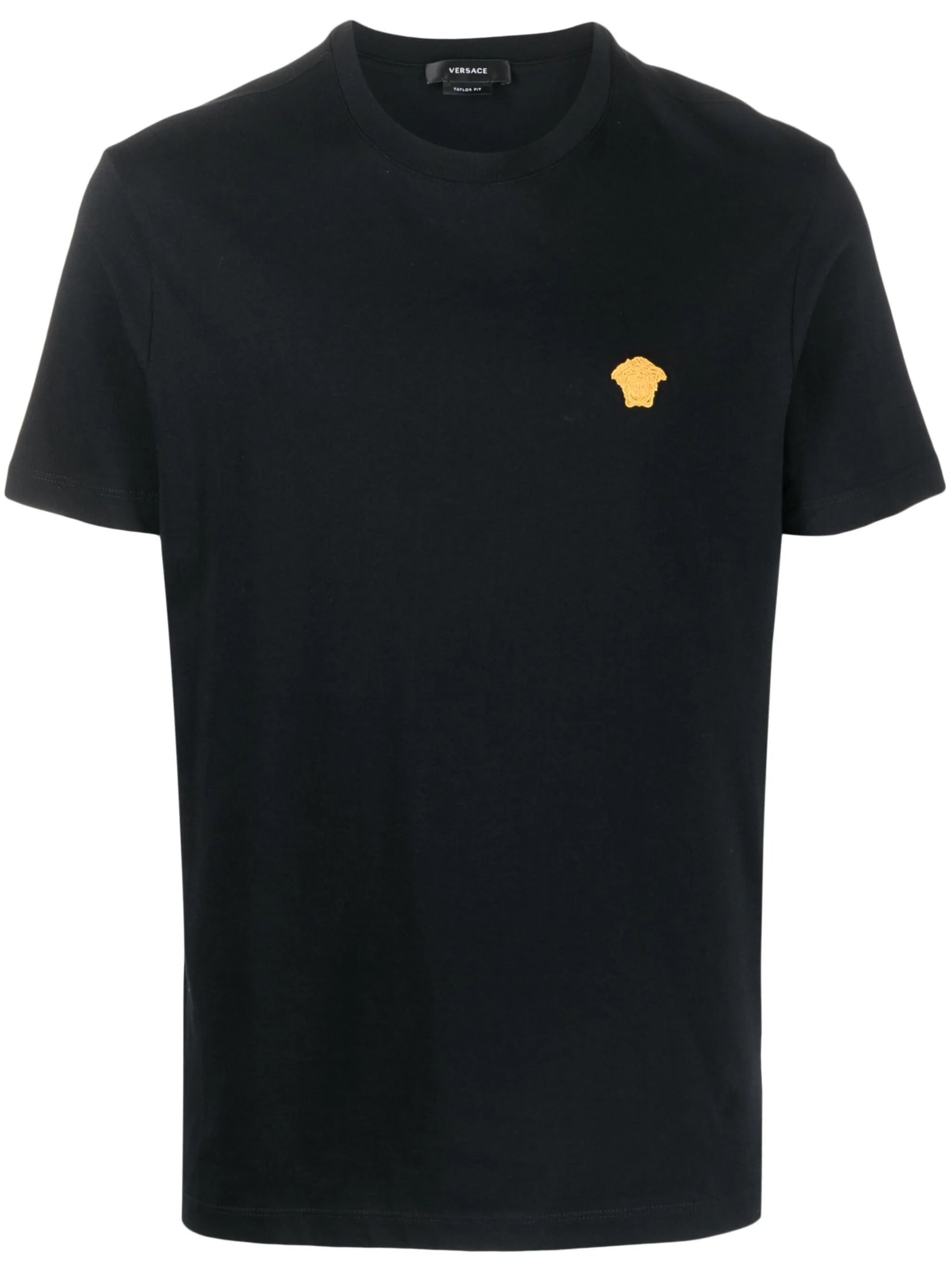 Medusa Embroidered Crewneck T-Shirt with Short Sleeves