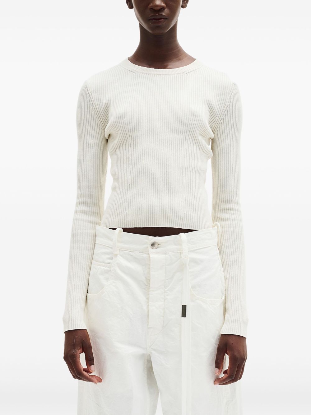 Ann Demeulemeester Kati cropped sweater - White