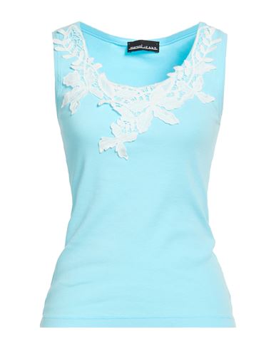 Woman Top Azure Size 4 Cotton, Modal, Elastane